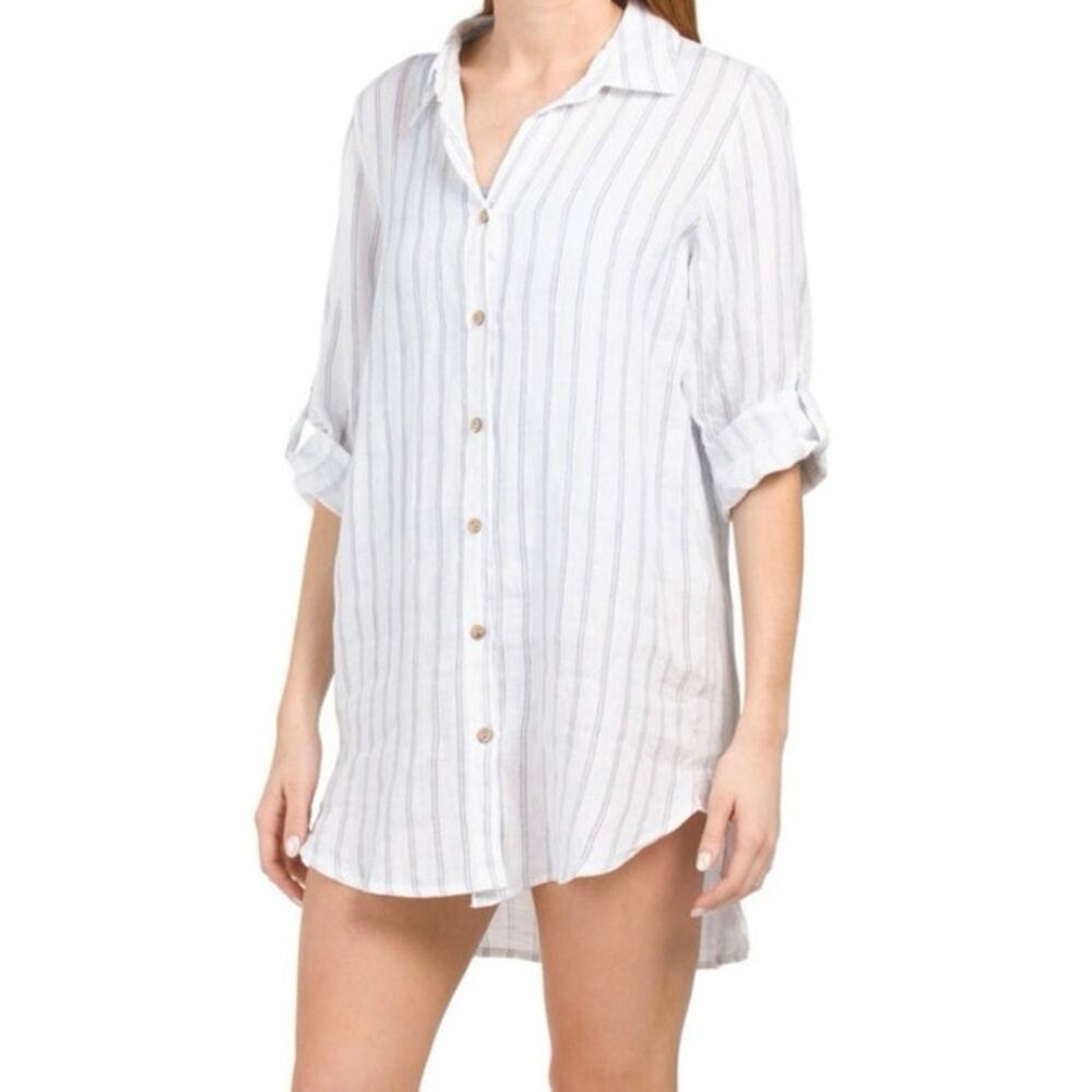 Rosemarine Made In Italy Linen CoverUp Size L